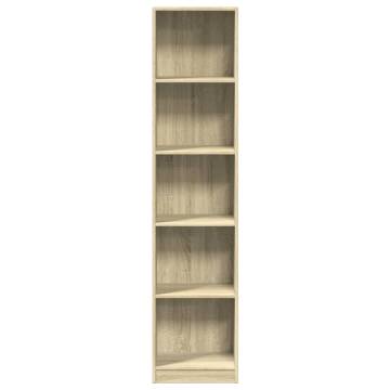  Bookcase Sonoma Oak 40x24x176 cm Engineered Wood