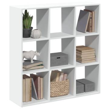  Room Divider Bookcase White 102x29x103.5 cm Engineered Wood