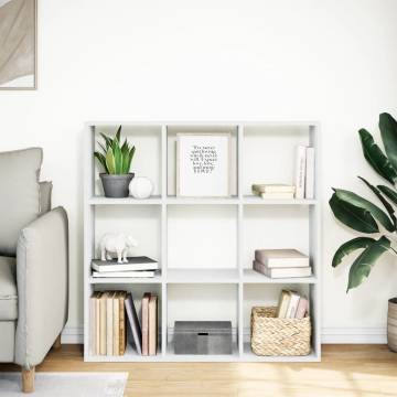  Room Divider Bookcase White 102x29x103.5 cm Engineered Wood