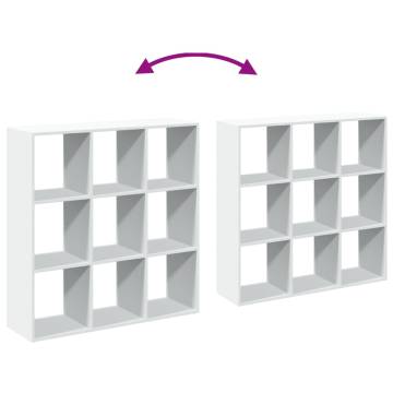  Room Divider Bookcase White 102x29x103.5 cm Engineered Wood