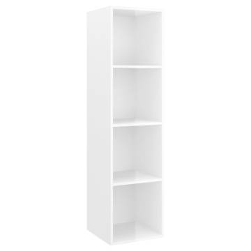 2 Piece TV Cabinet Set High Gloss White Engineered Wood