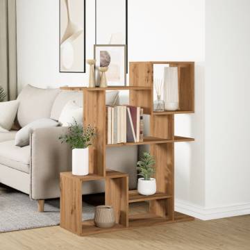  Room Divider Bookcase Artisan Oak 92x29x112 cm Engineered Wood