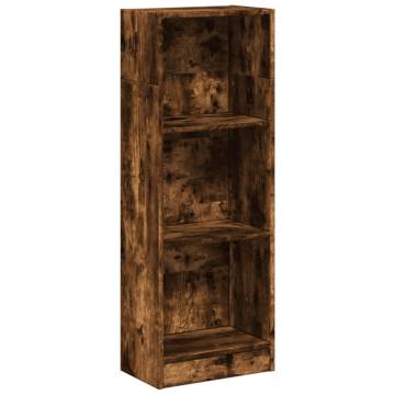  Bookcase Smoked Oak 40x24x109 cm Engineered Wood