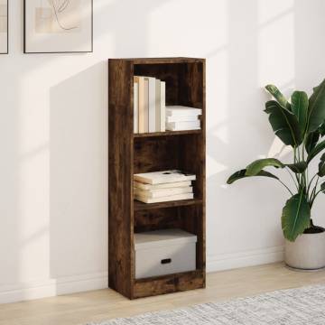  Bookcase Smoked Oak 40x24x109 cm Engineered Wood