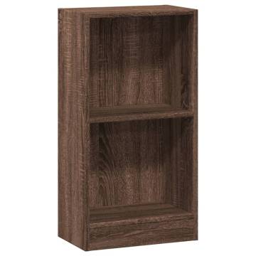  Bookcase Brown Oak 40x24x76 cm Engineered Wood