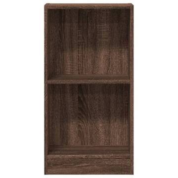  Bookcase Brown Oak 40x24x76 cm Engineered Wood