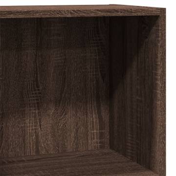  Bookcase Brown Oak 40x24x76 cm Engineered Wood