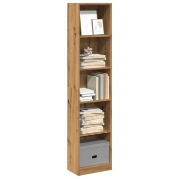  Bookcase Artisian Oak 40x24x176 cm Engineered Wood