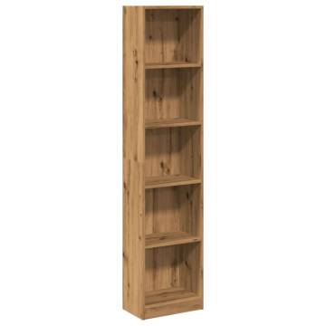  Bookcase Artisian Oak 40x24x176 cm Engineered Wood