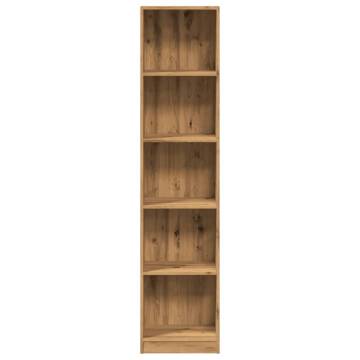  Bookcase Artisian Oak 40x24x176 cm Engineered Wood