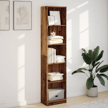  Bookcase Old Wood 40x24x176 cm Engineered Wood