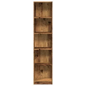  Bookcase Old Wood 40x24x176 cm Engineered Wood