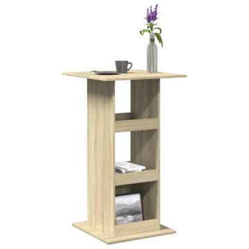  Bar Table with Storage Sonoma Oak 60x60x102 cm Engineered Wood