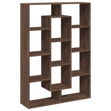  Book Cabinet Brown Oak 102x29x143 cm Engineered Wood