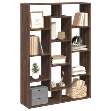  Book Cabinet Brown Oak 102x29x143 cm Engineered Wood