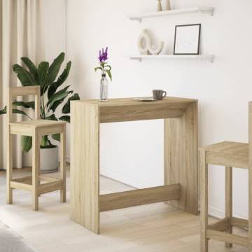  Bar Table Sonoma Oak 102x50x103.5 cm Engineered Wood