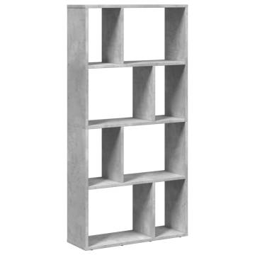  Bookcase Concrete Grey 60x20x120 cm Engineered Wood