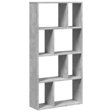  Bookcase Concrete Grey 60x20x120 cm Engineered Wood