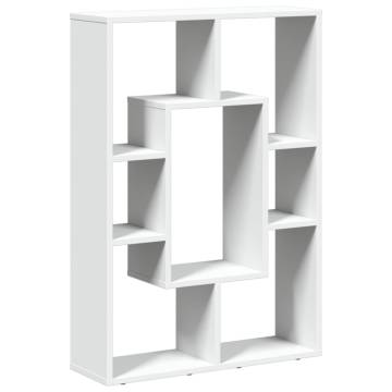  Bookcase White 63x20x90 cm Engineered Wood