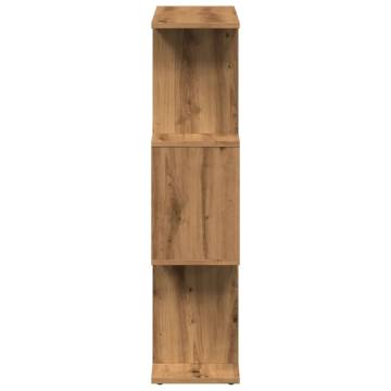  Room Divider Bookcase 3-Tier Artisan Oak 70x24x97 cm Engineered Wood