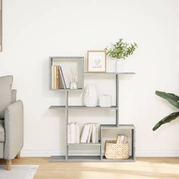  Room Divider Bookcase Grey Sonoma 92x29x112 cm Engineered Wood