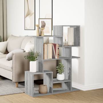  Room Divider Bookcase Grey Sonoma 92x29x112 cm Engineered Wood