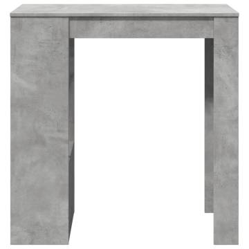  Bar Table with Racks Concrete Grey 102x50x103.5 cm Engineered Wood