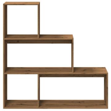  Room Divider Bookcase 3-Tier Artisan Oak 123x29x123 cm Engineered Wood