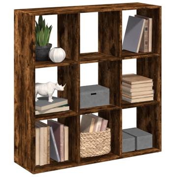  Room Divider Bookcase Smoked Oak 102x29x103.5 cm Engineered Wood