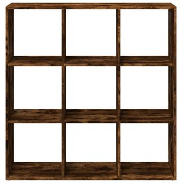  Room Divider Bookcase Smoked Oak 102x29x103.5 cm Engineered Wood