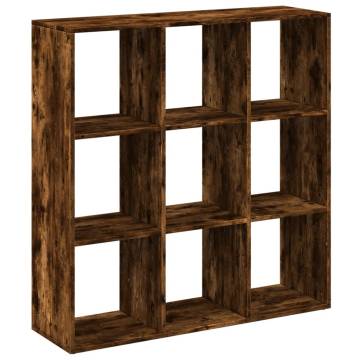  Room Divider Bookcase Smoked Oak 102x29x103.5 cm Engineered Wood