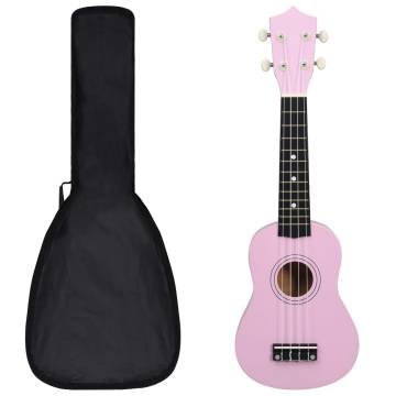  Soprano Ukulele Set with Bag for Kids Pink 21