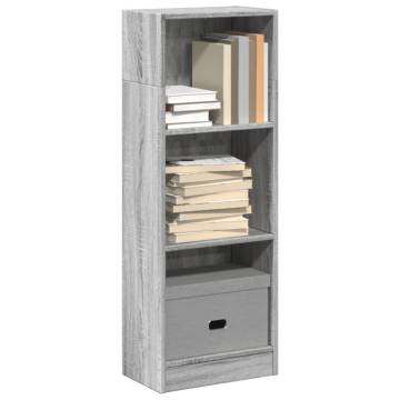  Bookcase Grey Sonoma 40x24x109 cm Engineered Wood