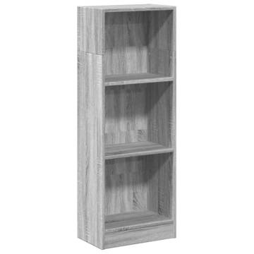  Bookcase Grey Sonoma 40x24x109 cm Engineered Wood