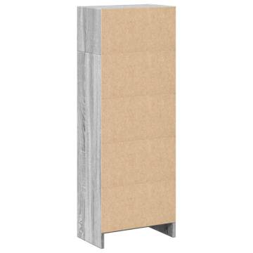  Bookcase Grey Sonoma 40x24x109 cm Engineered Wood