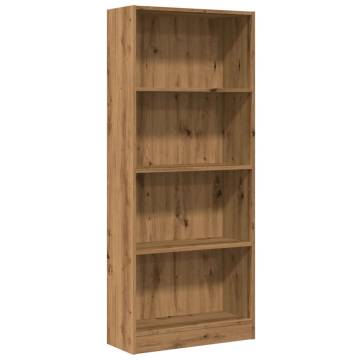  Bookcase Artisian Oak 60x24x143 cm Engineered Wood