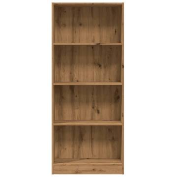  Bookcase Artisian Oak 60x24x143 cm Engineered Wood