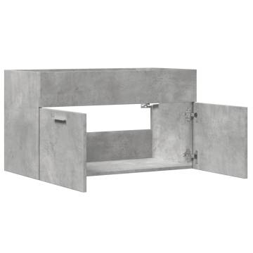  Sink Cabinet Concrete Grey 80x38.5x46 cm Engineered Wood