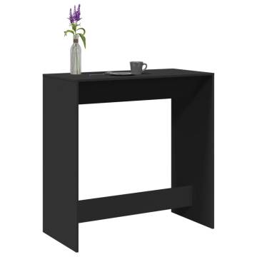  Bar Table Black 102x50x103.5 cm Engineered Wood