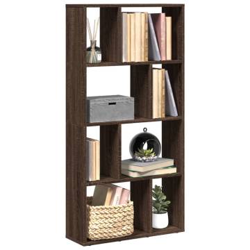  Bookcase Brown Oak 60x20x120 cm Engineered Wood