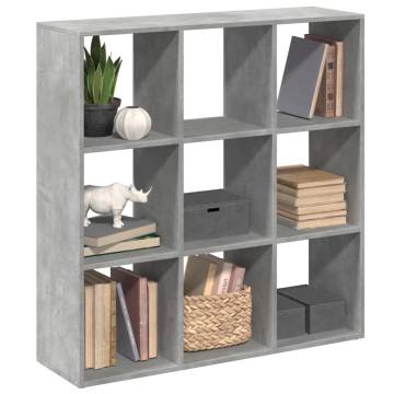  Room Divider Bookcase Concrete Grey 102x29x103.5 cm Engineered Wood