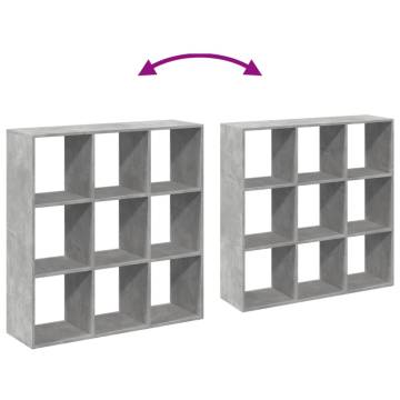  Room Divider Bookcase Concrete Grey 102x29x103.5 cm Engineered Wood