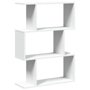  Room Divider Bookcase 3-Tier White 70x24x97 cm Engineered Wood