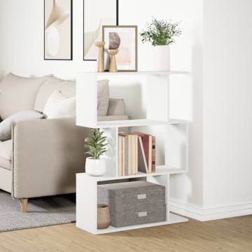  Room Divider Bookcase 3-Tier White 70x24x97 cm Engineered Wood