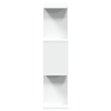  Room Divider Bookcase 3-Tier White 70x24x97 cm Engineered Wood