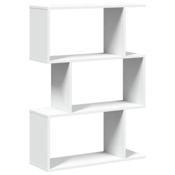  Room Divider Bookcase 3-Tier White 70x24x97 cm Engineered Wood