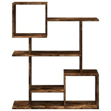  Room Divider Bookcase Smoked Oak 92x29x112 cm Engineered Wood