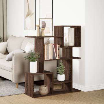  Room Divider Bookcase Brown Oak 92x29x112 cm Engineered Wood