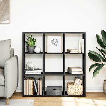  Room Divider Bookcase Black 102x29x103.5 cm Engineered Wood