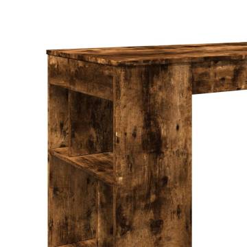  Bar Table with Racks Smoked Oak 102x50x103.5 cm Engineered Wood